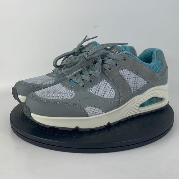 Skechers Other - Skechers Uno Tripik Gray/Blue Athletic Running Shoes 52457 Men’s Size 7